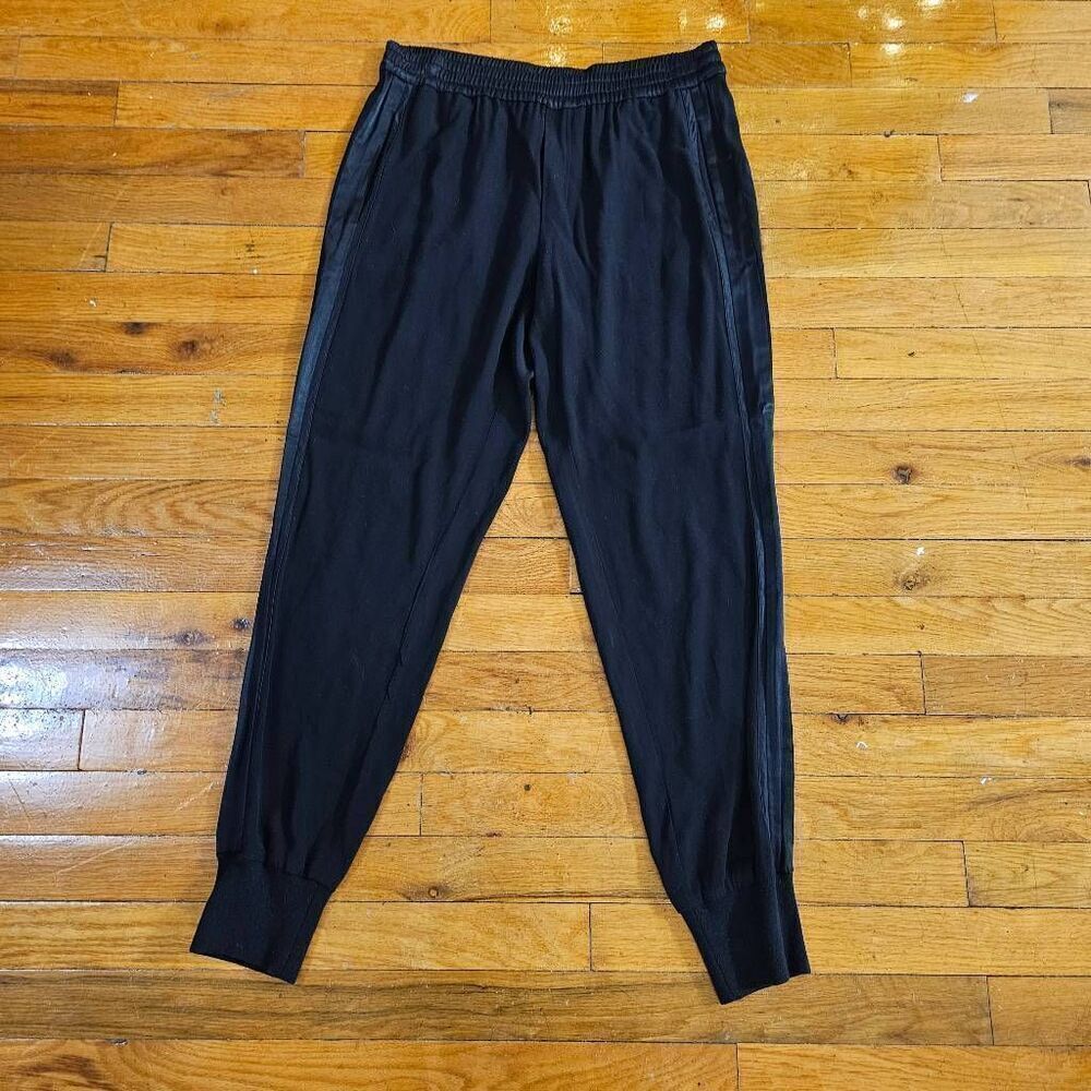 Vince High Rise Pull On Jogger Pants Black Size Small